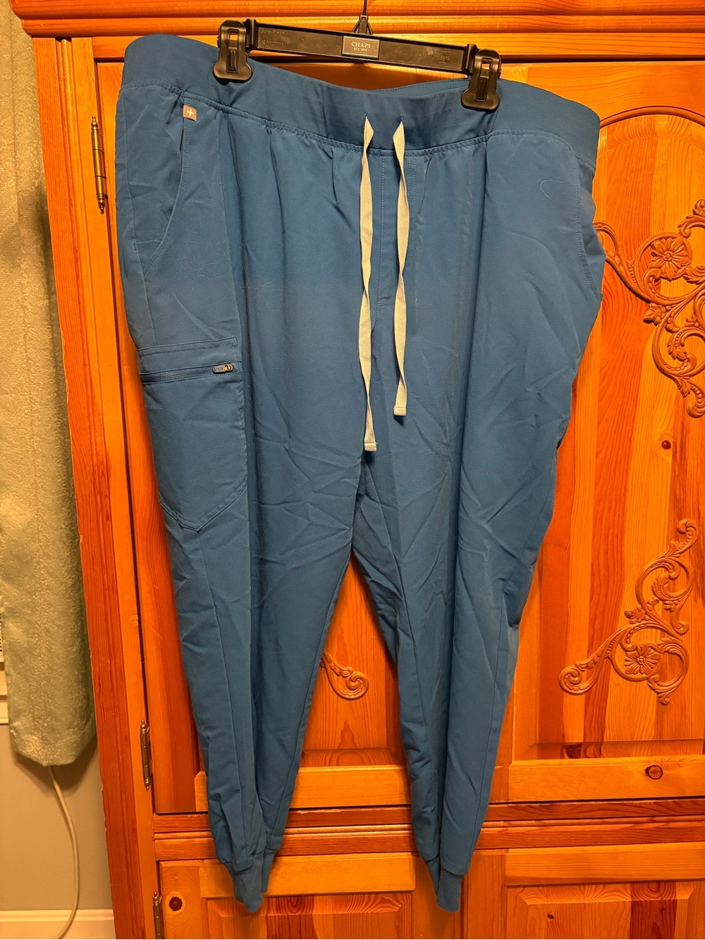 Figs unisex  Blue Drawstring Joggers with Cargo Pocket